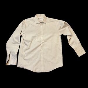 Sean John mens long sleeve cream button-down shirt collared